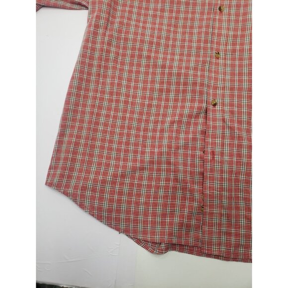 Puritan Men's Button Up Short Sleeve Red/Blue Plaid Shirt Size X-Large Tall - Picture 9 of 16